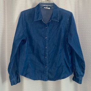 Vintage Talbots petites denim button-up